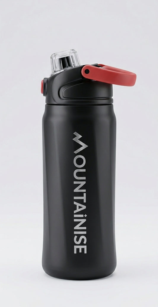MOUNTAINISE Insulated Stainless Steel Water Bottle (Black)