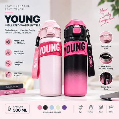 YOUNG Insulated Water Bottle