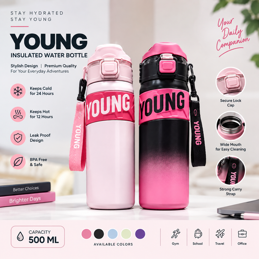 YOUNG Insulated Water Bottle