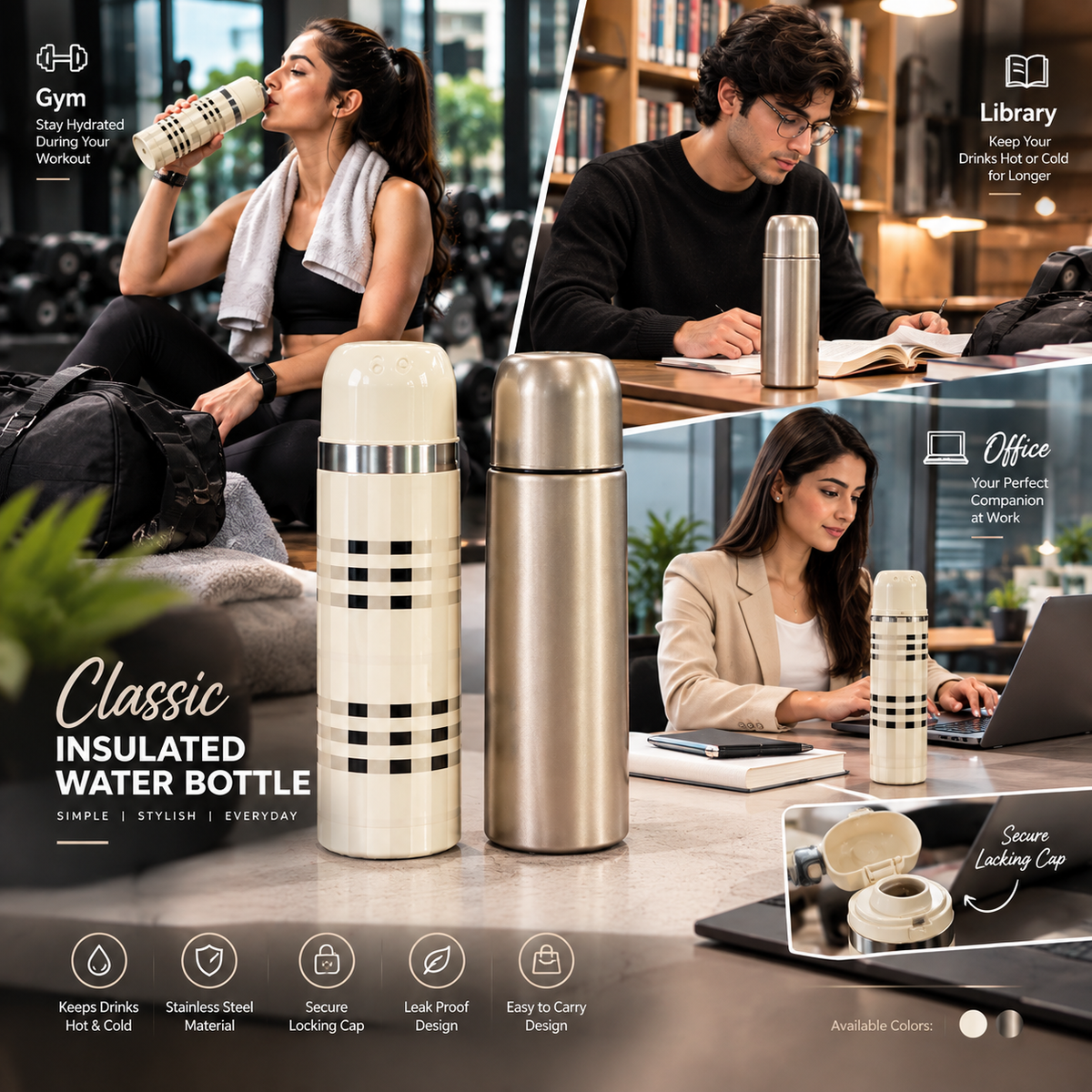 Premium Smart Stainless Steel Thermos Bottle – 500ML