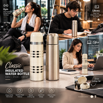 Premium Smart Stainless Steel Thermos Bottle – 500ML