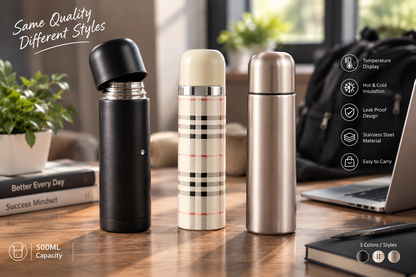 Premium Smart Stainless Steel Thermos Bottle – 500ML
