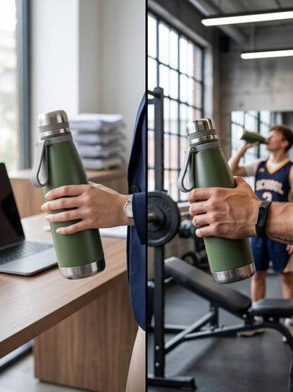 HydroFit™ Apex Insulated Flask (Olive Matte)